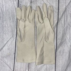Vintage girls classic beige gloves big kid small